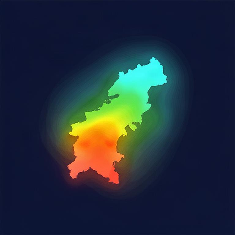 Mappa delle precipitazioni con scala cromatica e area del Friuli Venezia Giulia evidenziata