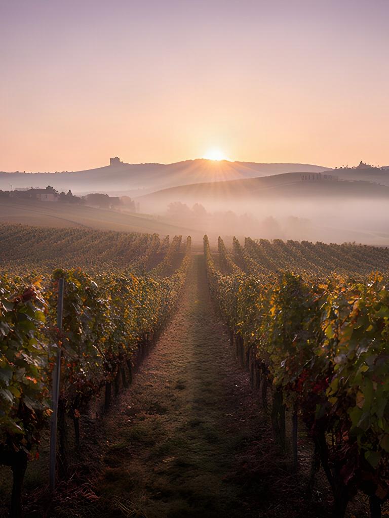 Filari di vigneto all